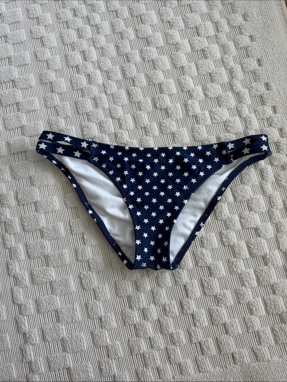 Xhilaration USA Navy Blue Bikini Bottom with White Stars